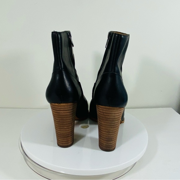 Madewell Boots Italian Leather Ankle Booties Black Size Women's 10M Pointed Toe - Picture 4 of 10